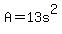 A=13s%5E2