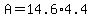 A=14.6%2A4.4