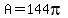 A=144pi