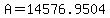A=14576.9504