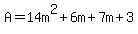 A=14m%5E2%2B6m%2B7m%2B3