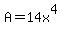 A=14x%5E4