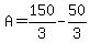 A=150%2F3-50%2F3