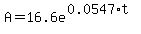 A=16.6e%5E%280.0547%2At%29