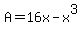 A=16x-x%5E3