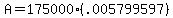 A=175000%28.005799597%29