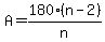 A=180%28n-2%29%2Fn
