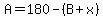 A=180-%28B%2Bx%29