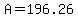 A=196.26