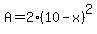 A=2%2810-x%29%5E2
