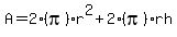 A=2%28pi%29r%5E2%2B2%28pi%29rh