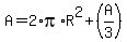 A=2%2Api%2AR%5E2%2B%28A%2F3%29
