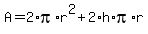 A=2%2Api%2Ar%5E2%2B2%2Ah%2Api%2Ar