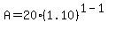 A=20%2A%281.10%29%5E%281-1%29