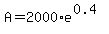 A=2000%2Ae%5E%280.4%29