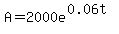 A=2000e%5E%280.06t%29