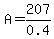 A=207%2F0.4