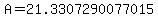 A=21.3307290077015