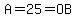 A=25=OB