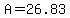 A=26.83