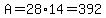 A=28%2A14=392