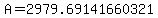 A=2979.69141660321