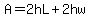 A=2hL%2B2hw