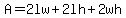 A=2lw%2B2lh%2B2wh