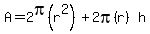 A=2pi%28r%5E2%29%2B2pi%28r%29h