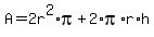 A=2r%5E2%2Api%2B2%2Api%2Ar%2Ah