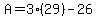 A=3%2829%29-26