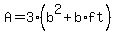 A=3%28b%5E2%2Bb%2Aft%29