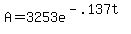 A=3253e%5E%28-.137t%29
