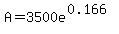 A=3500e%5E%280.166%29