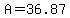 A=36.87