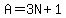 A=3N%2B1