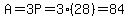 A=3P=3%2828%29=84