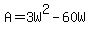 A=3W%5E2-60W