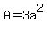 A=3a%5E2