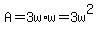 A=3w%2Aw=3w%5E2