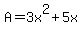 A=3x%5E2%2B5x%29