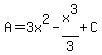 A=3x%5E2-x%5E3%2F3%2BC