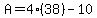 A=4%2838%29-10