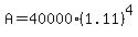 A=40000%281.11%29%5E4
