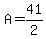 A=41%2F2