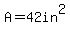 A=42in%5E2