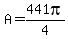 A=441pi%2F4