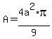 A=4a%5E2%2Api%2F9