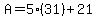 A=5%2831%29%2B21