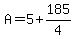 A=5%2B185%2F4